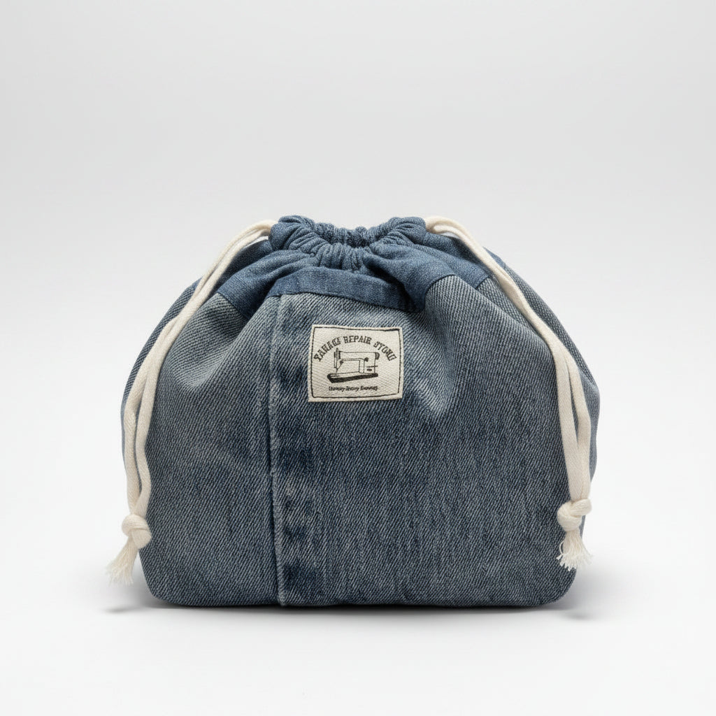 Denim lunch bag